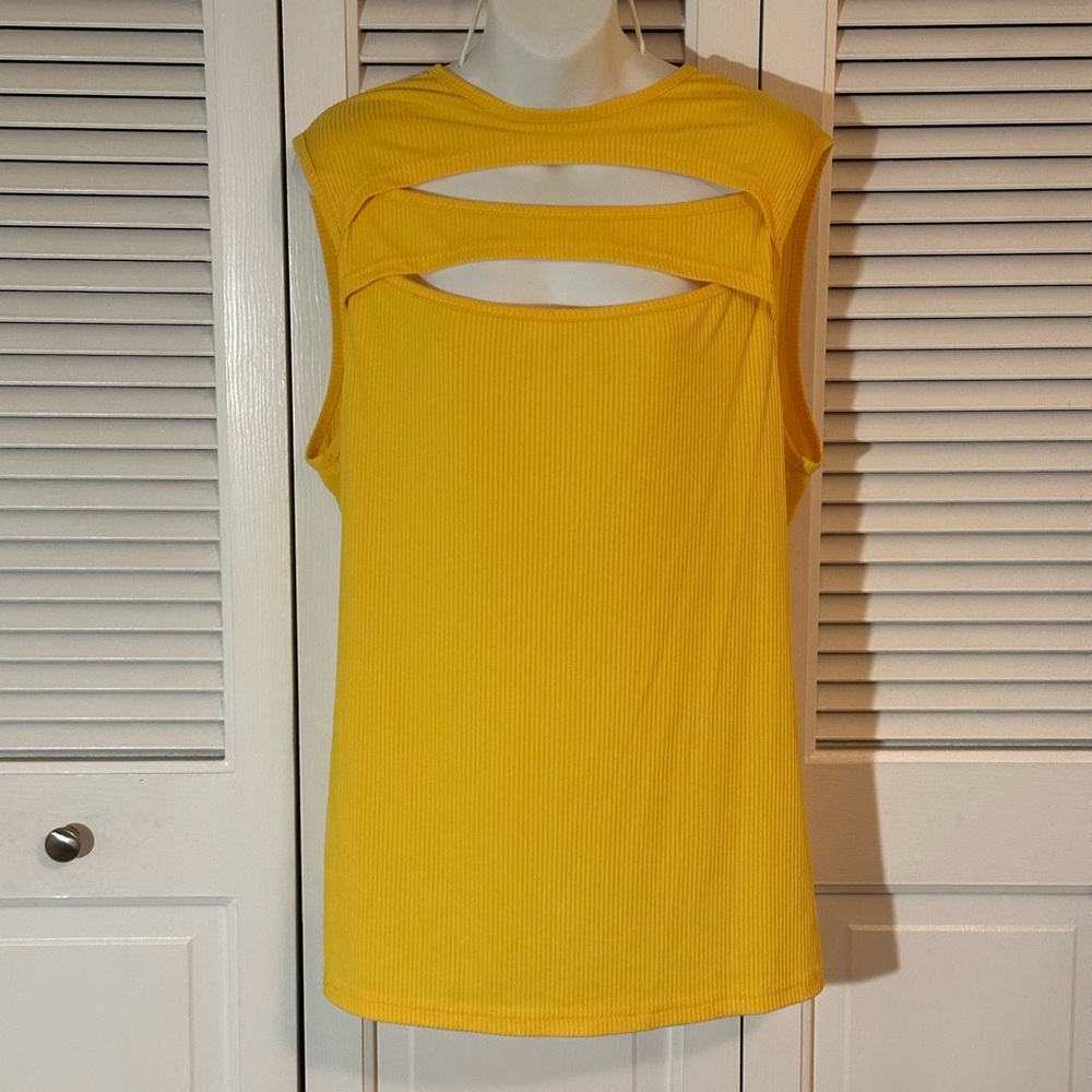 NWOT Sleeveless Top with back opening